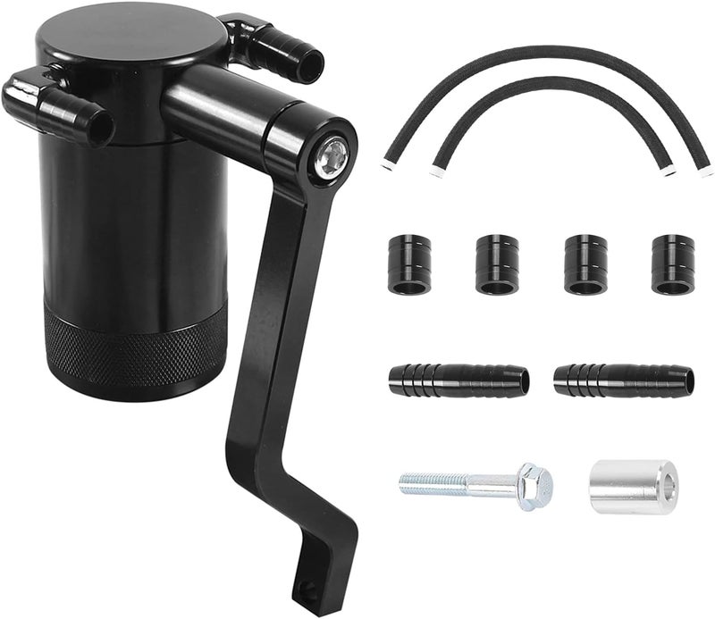 POSENG Billet Catch Can Air Oil Separator Z-Bracket Technology Compatible with Chrysler Dodge Charger Challenger 2011-2021 6.4 L Black - Image 1